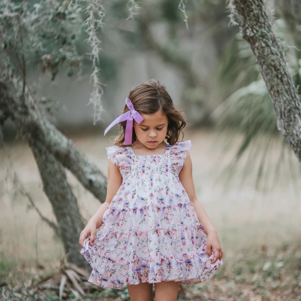 Brielle Shimmer Dress - Violet Breeze